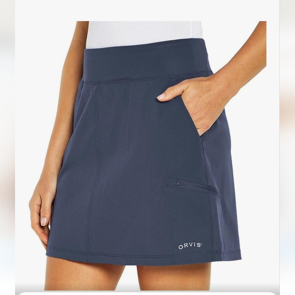 Orvis Women's Lightweight Bluish Gray Moisture Wicking Skort (Size Med)